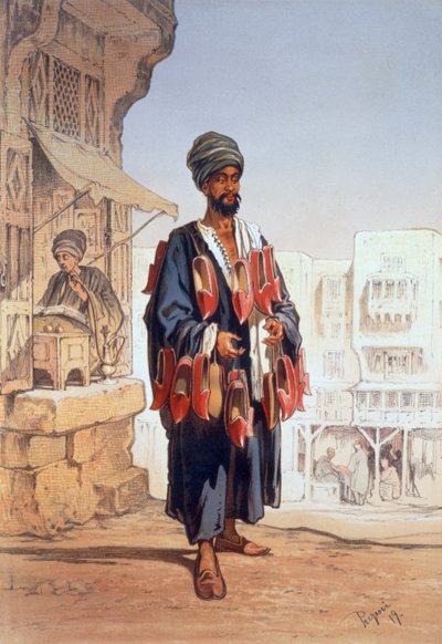 Prodavač pantoflí, 1862 od Amadeo Preziosi