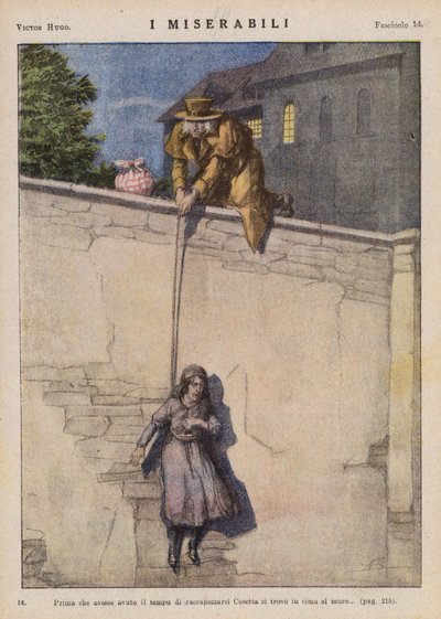 Ilustrace k Bídníkům od Victora Huga (barevná litografie) od Ambrogio Lombardi