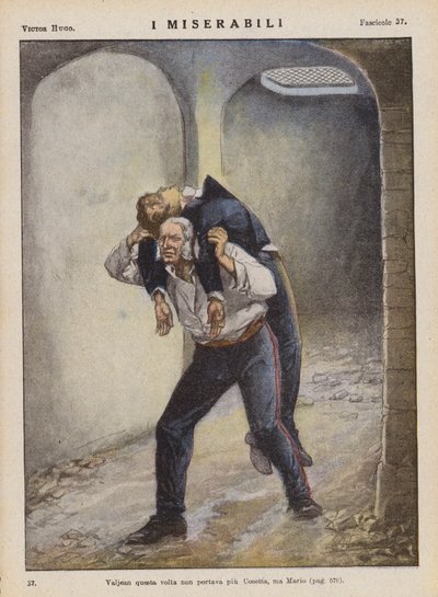 Ilustrace k Bídníkům od Victora Huga (barevná litografie) od Ambrogio Lombardi