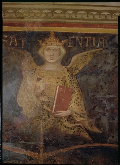 Alegorie dobré vlády, detail moudrosti, 1338-40 od Ambrogio Lorenzetti