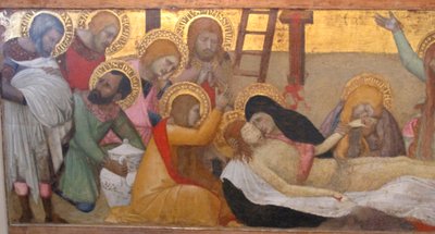 Ambrogio lorenzetti, madona s dítětem a svatými m. maddalenou a marta, compianto, 02 od Ambrogio Lorenzetti