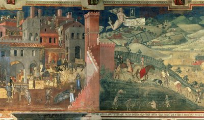 Účinky dobré vlády, c.1338 od Ambrogio Lorenzetti