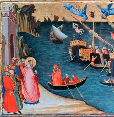 Svatý Mikuláš zachrání Miru před hladomorem, c1327-1332 od Ambrogio Lorenzetti