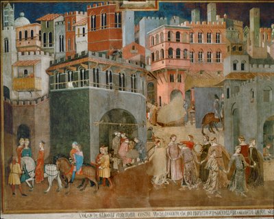 Požehnání dobré vlády (freska) od Ambrogio Lorenzetti