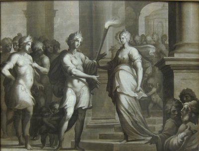 Theagene přebírá pochodeň od Charicléeho od Ambroise Dubois