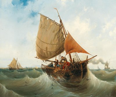 Rybaření na pobřeží od Ambroise Louis Garneray
