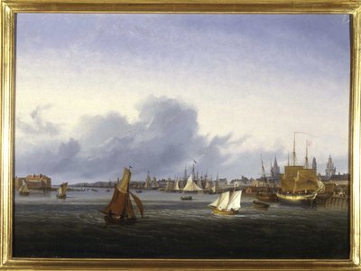 Přístav Calais od Louis Garneray, sd. kolem 1820, Olej na plátně, V. 0,330; L. 0,460. CCIP Sb. od Ambroise Louis Garneray