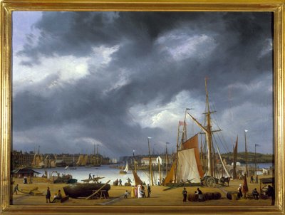 Přístav Dieppe od Louis Garneray, sd. kolem 1820, Olej na plátně, V. 0,330; L. 0,460. CCIP Sb. od Ambroise Louis Garneray