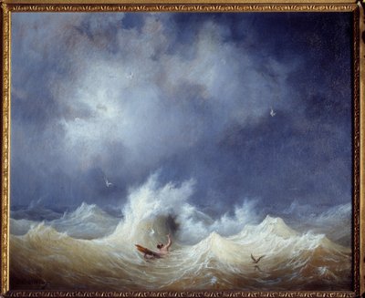 Vrak lodi Obraz od Ambroise Louis Garneray (1783-1857) Brest 19. století, Musee des Beaux Arts od Ambroise Louis Garneray