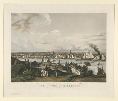 Pohled na přístav Baltimore od Ambroise Louis Garneray