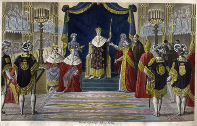 Karel X. (1757-1836) byl korunován králem v Remeši 6. května od Ambroise Tardieu