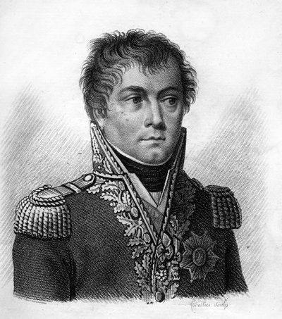 Hrabě Antoine François Andreossy (1761-1828), francouzský generál a diplomat.in “”Portréty francouzských generálů””. Vyryl Ambroise Tardieu v roce 1818. Sbírka Stella od Ambroise Tardieu