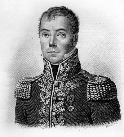 Generál Jean Pierre BECHE. 1770-1814.in „Portréty francouzských generálů““. Vyryl Ambroise Tardieu v roce 1818. Sbírka Stella od Ambroise Tardieu