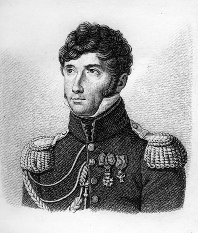 Louis Michel Letort (Le Tort) (1773-1815) v General de Brigade- in „Portréty francouzských generálů po vítězstvích a bitvách Francouzů““. Vyryl Ambroise Tardieu v roce 1818. Sbírka Stella. od Ambroise Tardieu