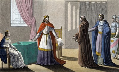 Ludvík VII. zahájil 2. křížovou výpravu na radu svatého Bernarda de Clairvaux (San Bernardo di Chiaravalle) a navzdory odporu Abbé Sugera, kterému během své nepřítomnosti přenechal správu Království a správu královny Alienor Akvitánské. od Ambroise Tardieu