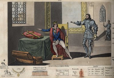 Ludvík XI. (1423-1483) je vězněn v Peronne a ze svého bytu může vidět věž, kde po 6 letech zajetí zemřel Karel III. Svobodu znovu získal až poté, co na kříži Karla Velikého přísahal, že bude věrný smlouvě, která od Ambroise Tardieu