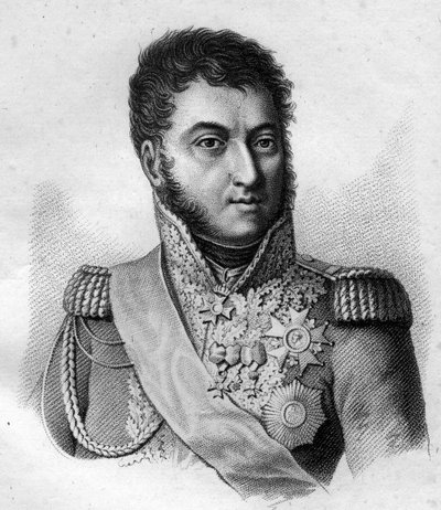 maršál Suchet. Louis Gabriel (Louis-Gabriel) Suchet (1770-1826), vévoda z Albufera Maréchal z Francie. v “Portréty francouzských generálů po vítězstvích a výbojích Francouzů””. Vyryl Ambroise Tardieu v roce 1818. Sbírka Stella. od Ambroise Tardieu