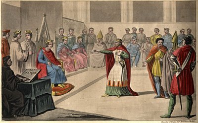 Filip V. říká „Dlouhý“ (1294-1322). Generál států, povolán do Louvru, prohlásil Filipa V. králem a v roce 1316 vyloučil z koruny jeho neteř Jeanne; tedy uplatňovat zákon Salic. Posmrtně vystřídal Jana I. od Ambroise Tardieu