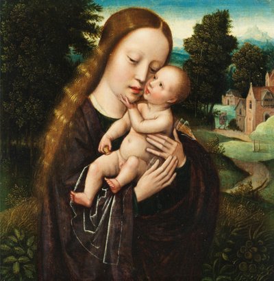 Ambrosius Benson Maria s dítětem v krajině od Ambrosius Benson