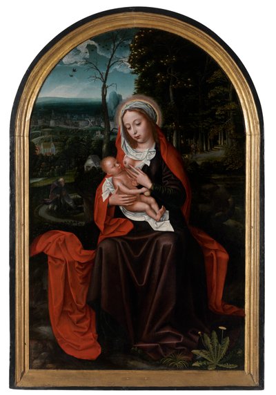 Zbytek na útěku do Egypta (olej na panelu) od Ambrosius Benson