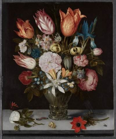 Květiny ve sklenici, 1606. od Ambrosius Bosschaert