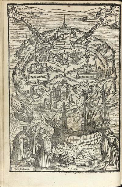 Utopie od Thomase More, 1518 od Ambrosius Holbein
