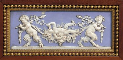 Panel z konzoly Napoleon III, na způsob Jacoba, od Maison Millet, Paříž, kolem roku 1865 (jasperové zboží namontované na ormolu, mahagon a intarzie) (detail z 362841) od Ambrosius the Elder Bosschaert
