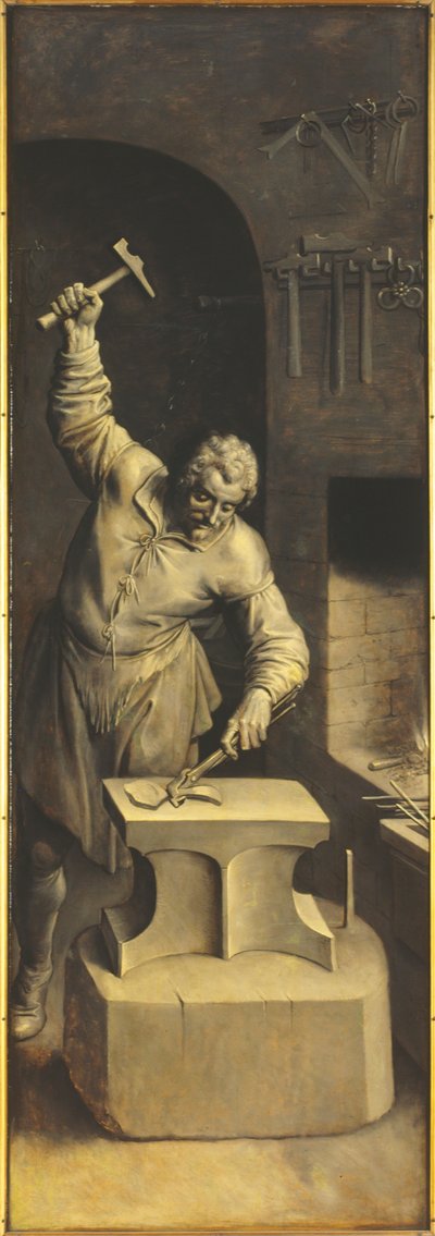 Svatý Eligius ve své dílně (olej na desce) od Ambrosius the Elder Francken or Franck