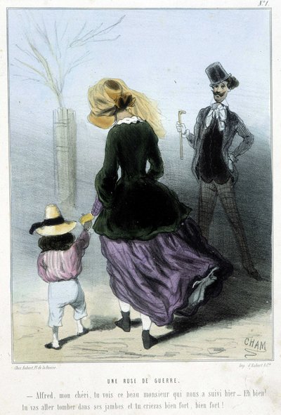 Válečná lest – v „“Madeleines““ od Chama, v. 1870-1880 od Amédée de Noé