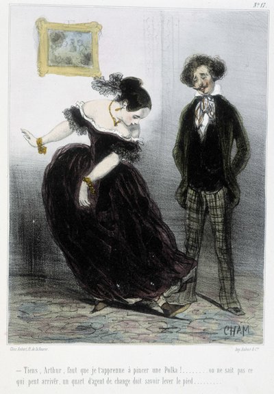 Karikatura - v "" Madeleines"" od Chama, v. 1870-1880 od Amédée de Noé