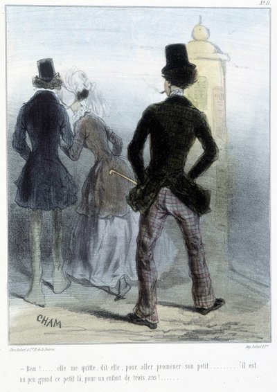 Karikatura - v "" Madeleines"" od Chama, v. 1870-1880 od Amédée de Noé