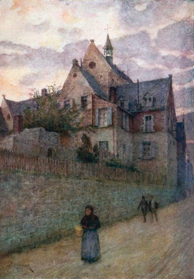 Nemocnice, Dinant (barevná litografie) od Amedee (after) Forestier