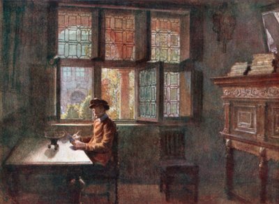 Musee Plantin-Moretus (butik Arriere), Antverpy (barevná litografie) od Amedee (after) Forestier