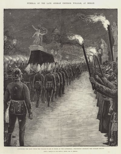 Pohřeb zesnulého německého císaře Viléma v Berlíně od Amedee Forestier