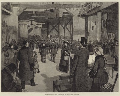 Zkouška na pantomimu v divadle Drury-Lane od Amedee Forestier