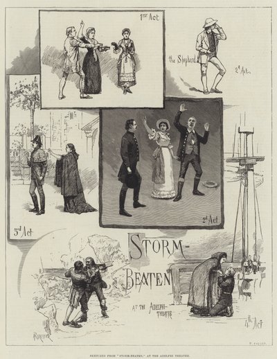 Náčrtky z Storm-Beaten, v divadle Adelphi od Amedee Forestier