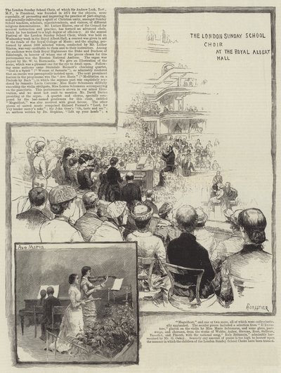 London Sunday School Choir v Royal Albert Hall od Amedee Forestier