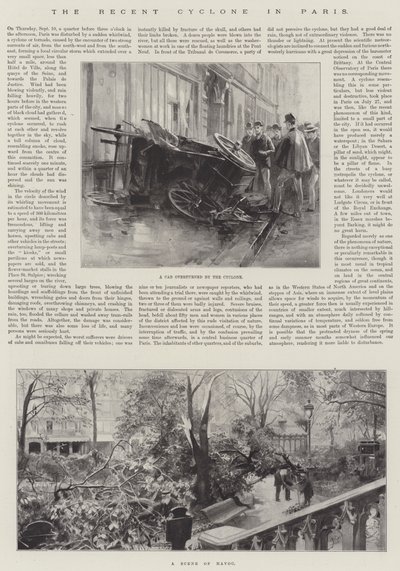 Nedávný cyklon v Paříži od Amedee Forestier