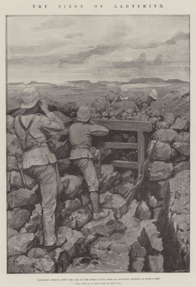 Obléhání Ladysmithu litografie od Amedee Forestier