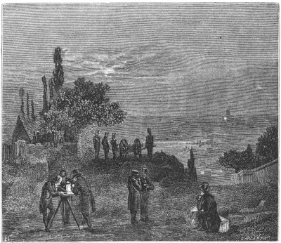 Experiment pro výpočet rychlosti zvuku ve vzduchu, Paříž, 1822 1873 od Amedee Guillemin