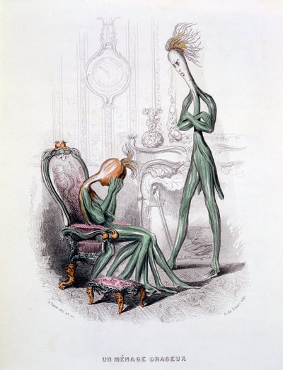 Bouřlivá domácnost, ilustrace z knihy "L