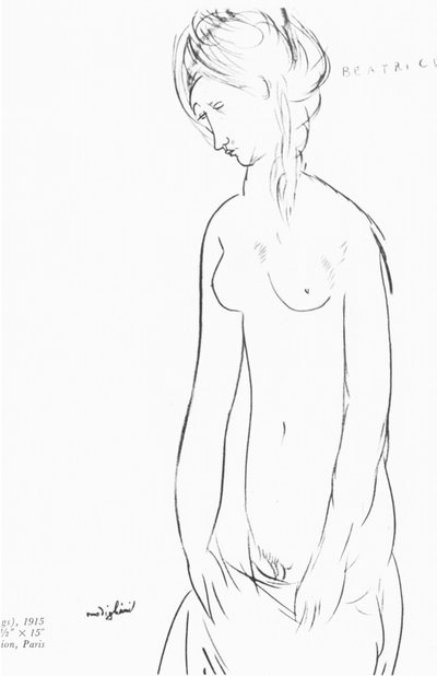 Beatrice Hastings, 1915 (černá pastelka na papíře http:gem.bridgemanimages.comlightbox5477500er) od Amedeo Modigliani