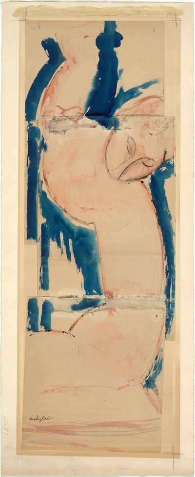 Karyatida: Růže a Modrá od Amedeo Modigliani