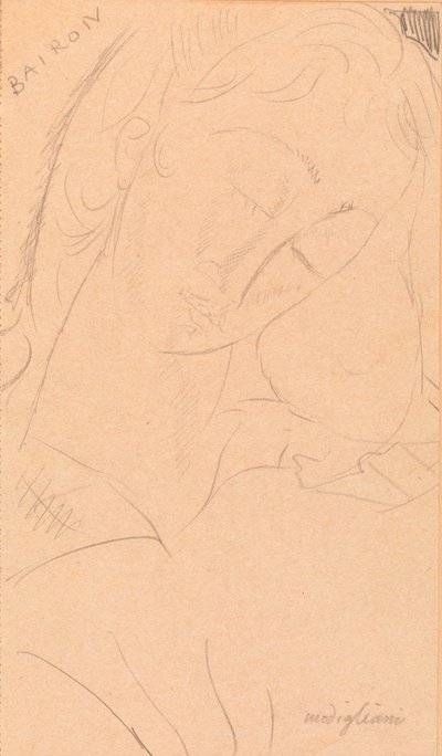 Hlava - Bairon od Amedeo Modigliani