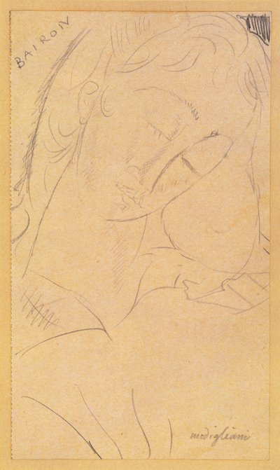 Hlava - Bairon od Amedeo Modigliani