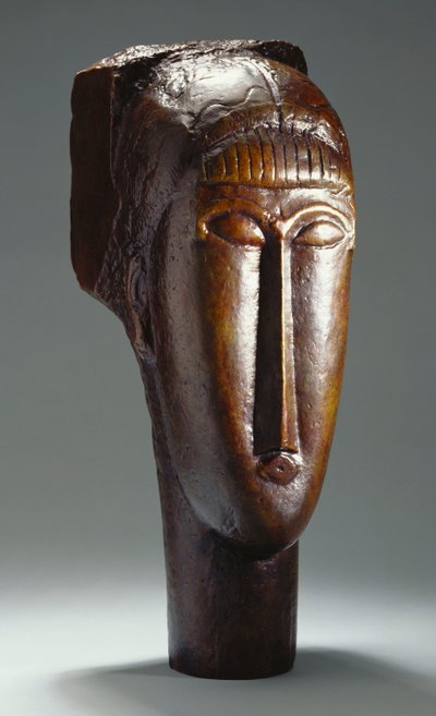 Hlava ženy s třásněmi od Amedeo Modigliani