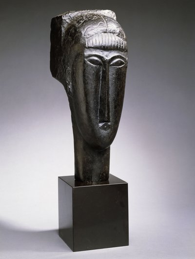 Hlava ženy s třásněmi; Tete de Femme a la Frange, 1912 od Amedeo Modigliani