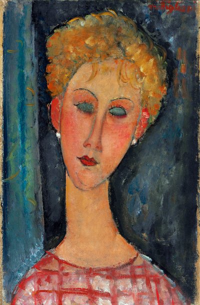 Blondýnka s náušnicemi, 1918-1919 od Amedeo Modigliani