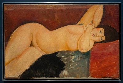 Ležící ženský akt s propletenýma rukama od Amedeo Modigliani