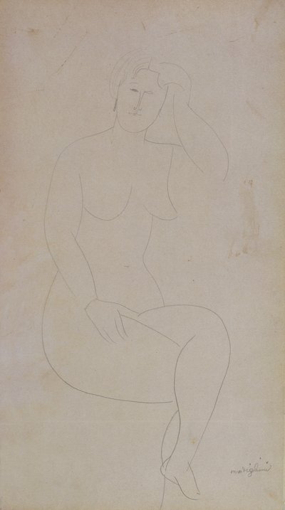 Nahá stojící dívka (překřížené nohy) od Amedeo Modigliani